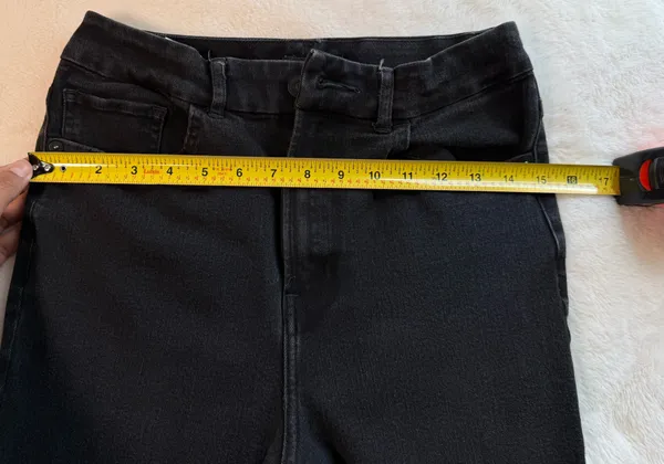 Express women’s Black Dark Wash skinny Ultra Hyper Stretch size M - Image 6