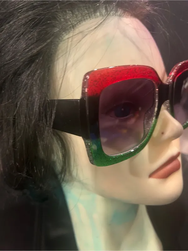 Oversized Glitter Frame Sunglasses - Image 4
