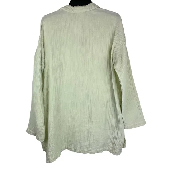 J. Jill Pure Jill Gauzey Orangic Cotton Tunic Top Sz Medium Boho Lagenlook - Image 2