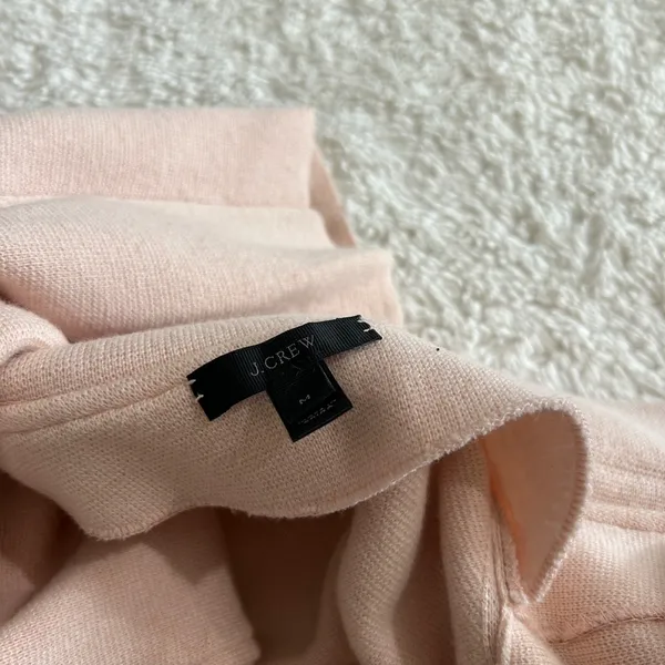 J Crew Womens Merino Wool Dusty Pink Blazer M Cardigan Preppy Country Club Core - Image 5