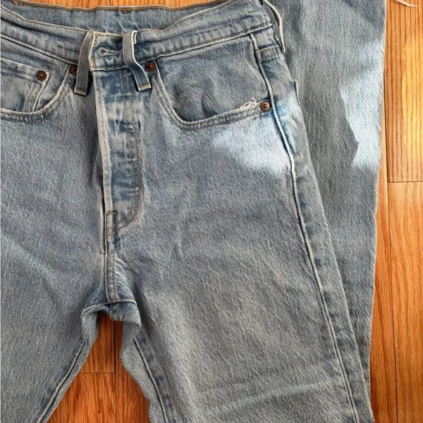Women's Light Blue Straight Leg Jeans Size 24 - Image 6