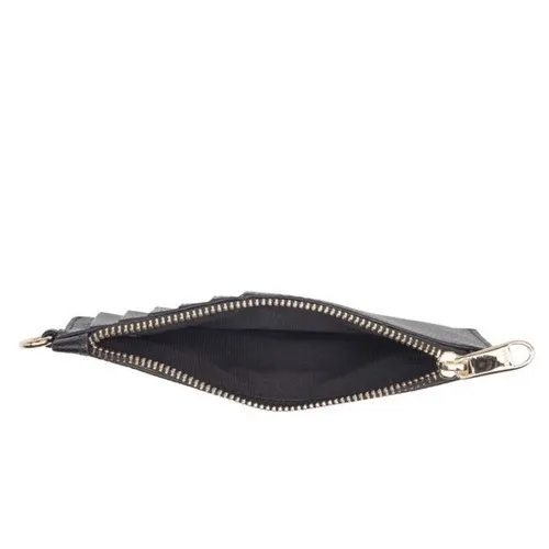 FURLA Classic Credit Card Case Leather Wallet Wristlet, Black, Wrist Strap, NWT‎ - Image 3