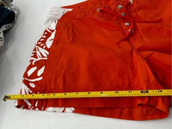 Nike Orange Tropical Floral Board Shorts Women’s Size M Swim Beach Cover Up - Image 8