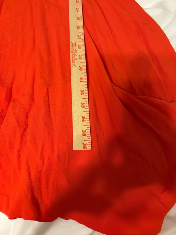 Maeve Anthropologie Large Colorblock Pleated Dress Red White Gray Sleeveless - Image 5