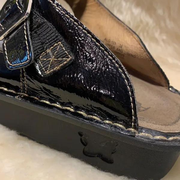 Alegria black patent leather slip on shoes 36 - Image 4