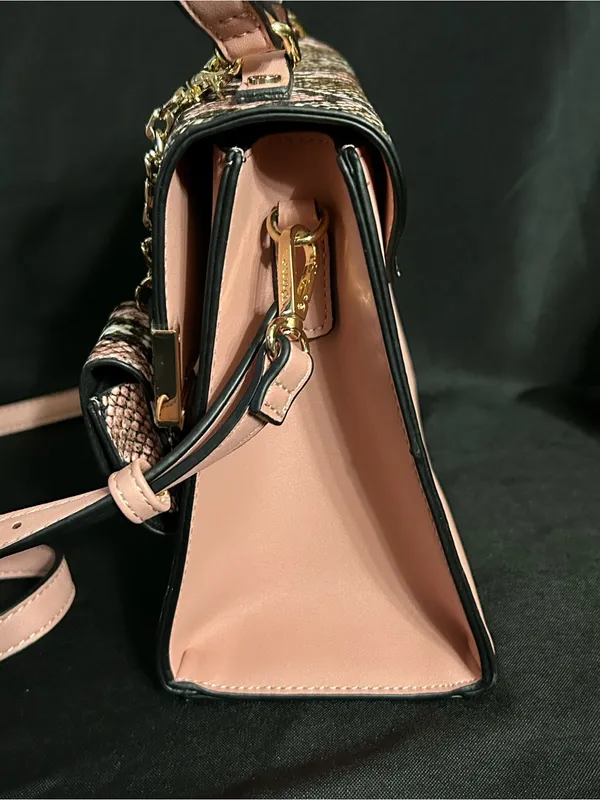 Dune London Pink Snake-Print Top Handle Crossbody Bag Sanitizer Holder NWOT - Image 11