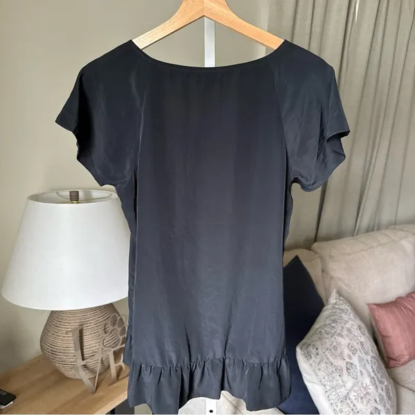 Gap Womens Black Short Sleeve Blouse Size M - Image 5