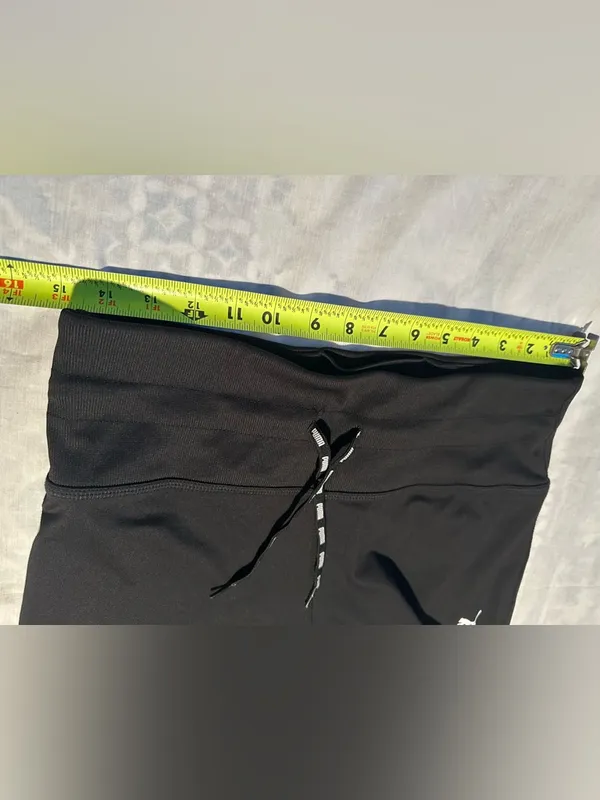 Puma women Black Jogger Sweatpants with White Logo - Image 9