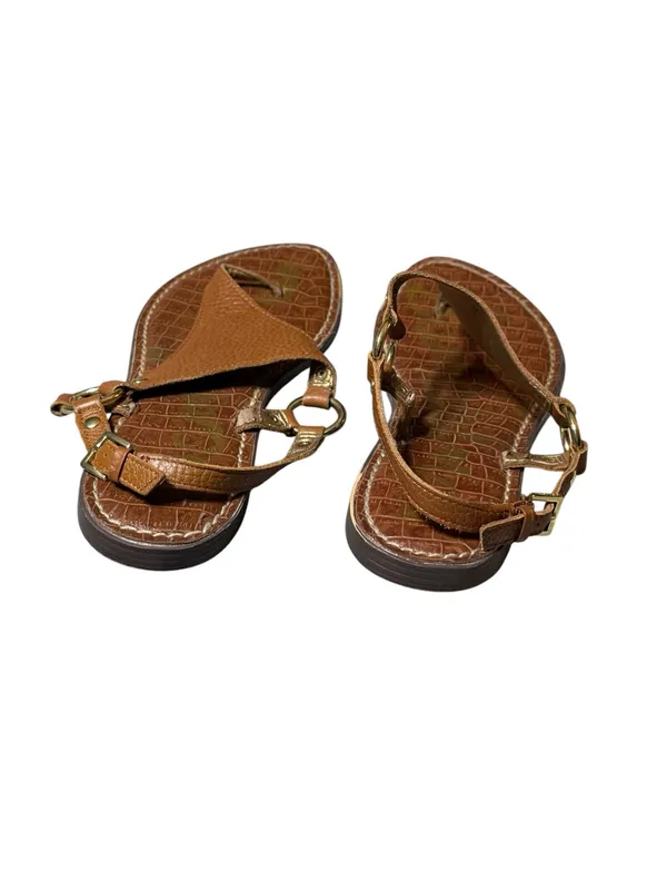 Sam Edelman Greta Brown Leather Thong Slingback Sandals Women's Size 9 - Image 4