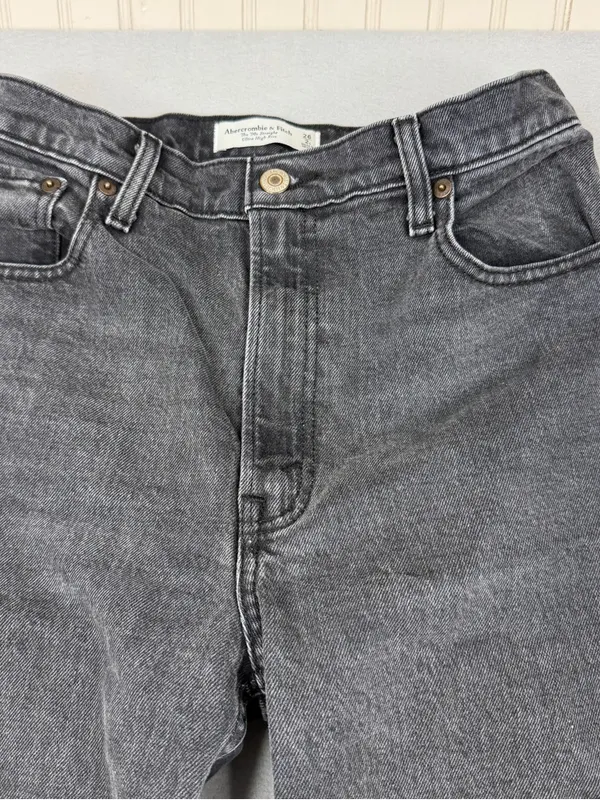 Abercrombie 90s Straight Jeans 26 Long Gray Ultra High Rise 32.5 Inseam - Image 2