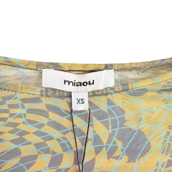 MIAOU Long Sleeve Tee in Wanted Size XS Grunge Streetwear Sheer Magazine‎ Print - Image 11
