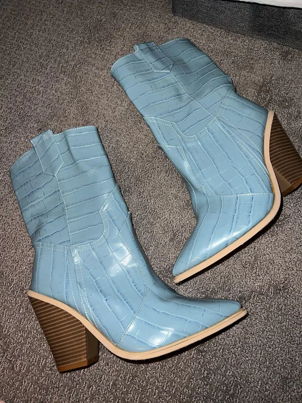 Cowgirl boots Blue Size 9.5 - Image 4