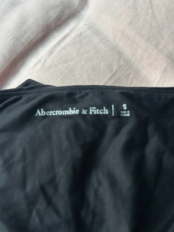 Abercrombie & Fitch Soft Matte Black Squareneck Long Sleeve Top - Image 3