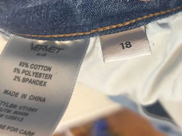 Vervet Skinny Leg Jeans Size 18 - Image 9