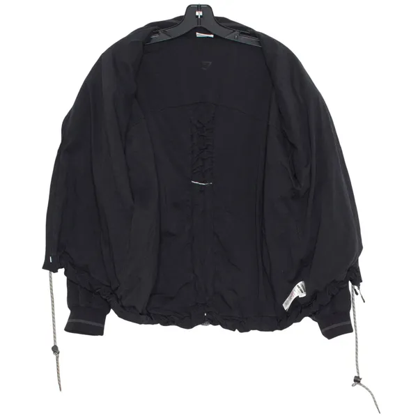 Gymshark Womens Jacket Retake Woven Full Zip Sleeves Oversize Black Size XS FM - Image 2