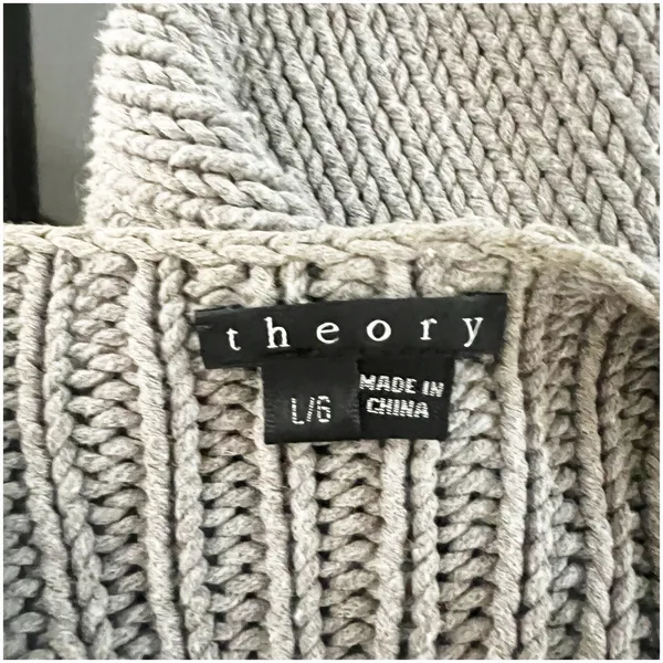 Theory Women’s Draped Knit Vest Size Large Gray Minimalist Quiet Luxury - Image 9