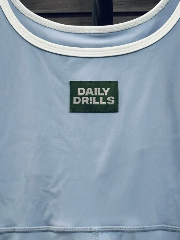 Daily Drills GO! Playsuit with Piping Mist + White S NWT - Image 6