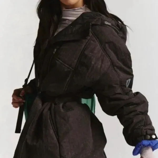 Free People Tricked Out Trek Utility Puffer XS oversized cargo belted - Image 2