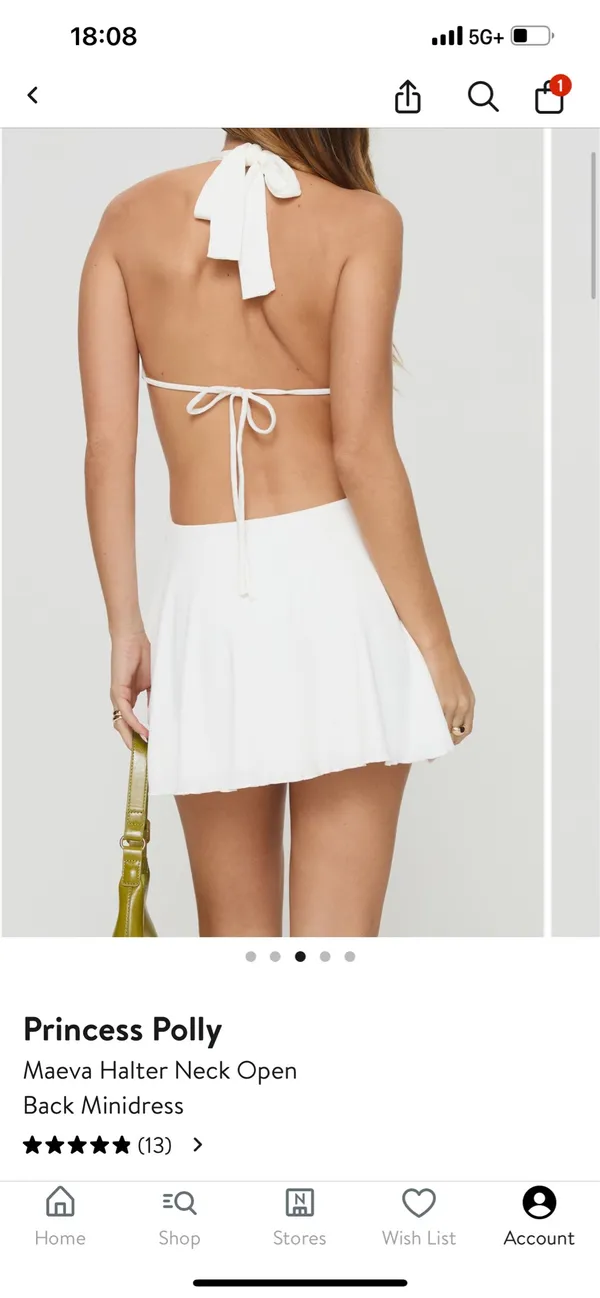 Princess Polly Dress White Mini - Image 3