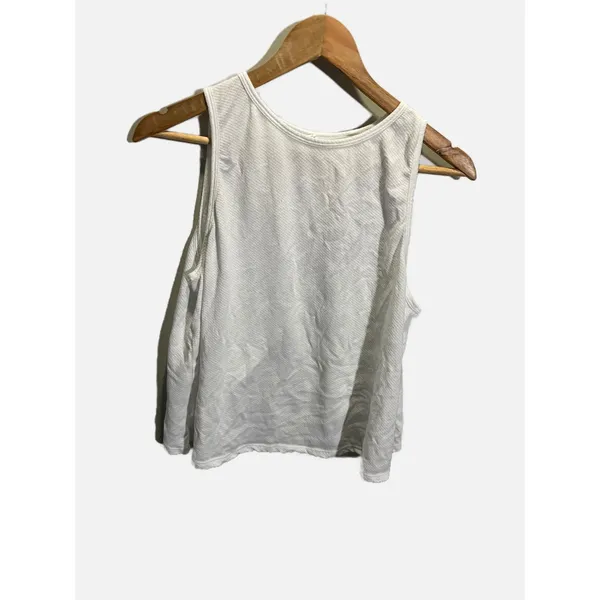 Z by Zella Tank Top Women Medium White Open Back Mesh Athletic Yoga Gym‎ Workout - Image 2