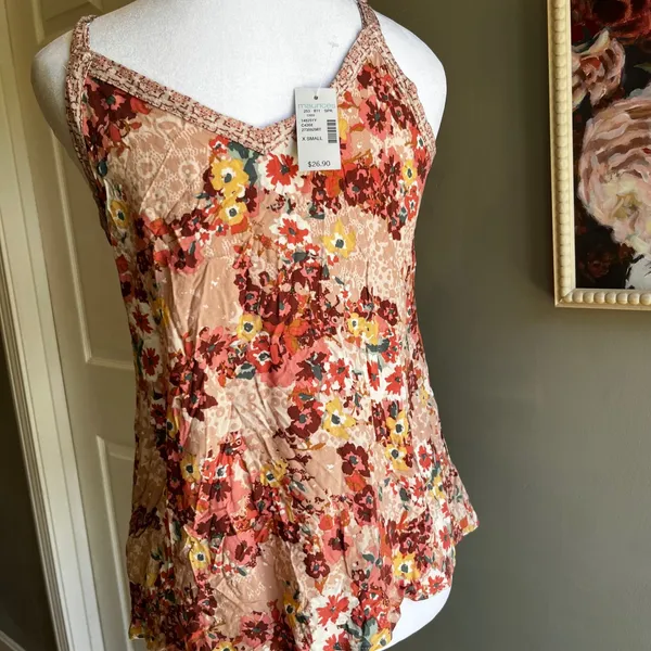 Maurice's NWT Babydoll Tank Top Size‎ XS Women's Floral Sleeveless Y2K Romantic Whimsical - Image 4