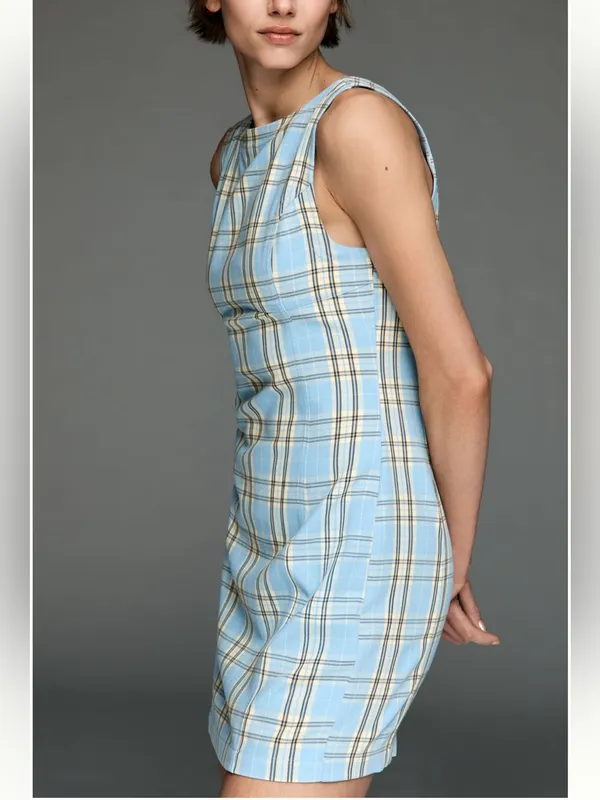 Anthropologie Maeve Percie Plaid Mini Dress - Image 2