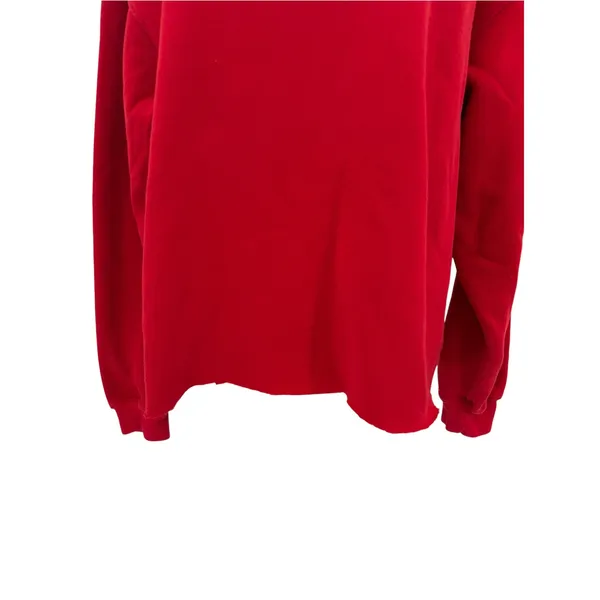 The Mayfair Group Bad Days Graphic Oversized Raw Hem Sweatshirt Red M/L - Image 4