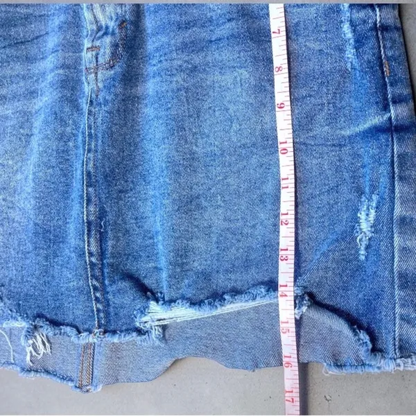 Kensie Jeans "The Skirt" | Vintage Luxe | Denim Mini Skirt | Distressed size 16 - Image 7