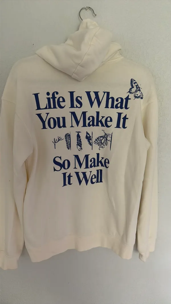 H&M Cream Graphic Hoodie  - Image 2