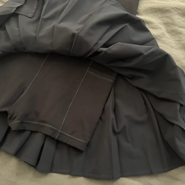 Aerie Offline Black Pleated Tennis Dress - Image 7