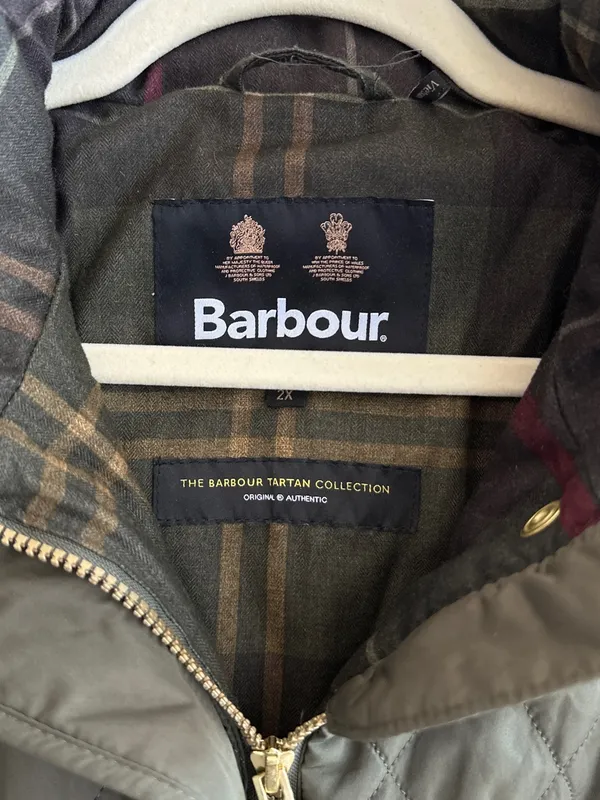 Barbour Women’s Millfire Quilt Jacket, Olive/Classic, Size 2X - Image 9