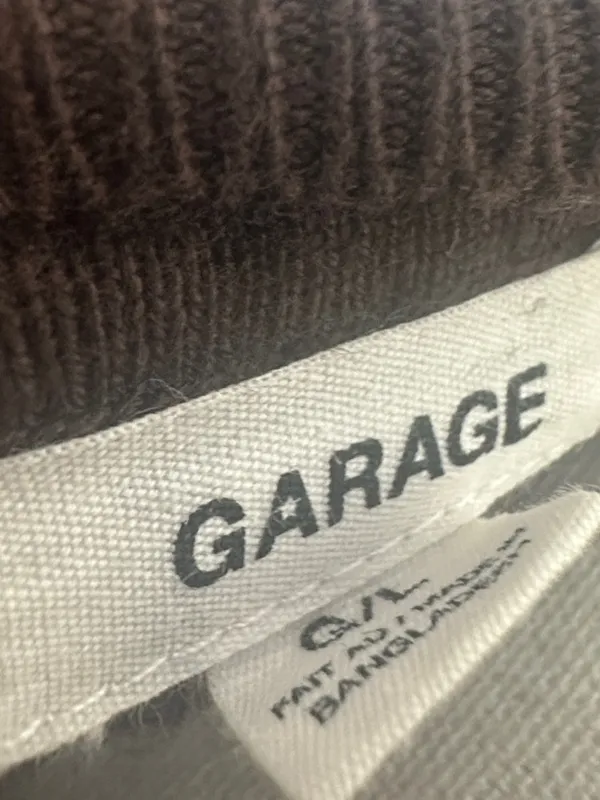 Garage Brown V-Neck Stripe Sweater - Image 2