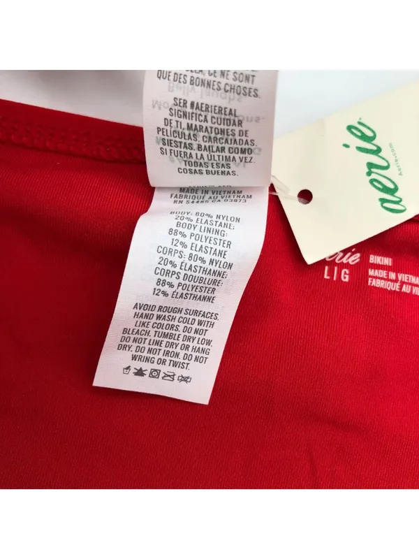 Aerie Bikini Bottom Brief Red L - Image 4