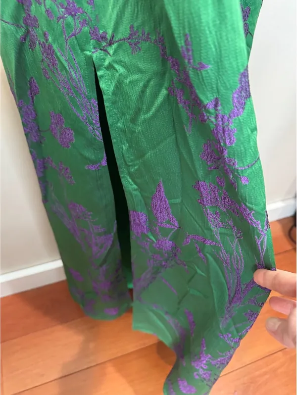 Pomander Place NWT Emerald Jacquard Soleil Gown Sz 0 Tuckernuck - Image 5