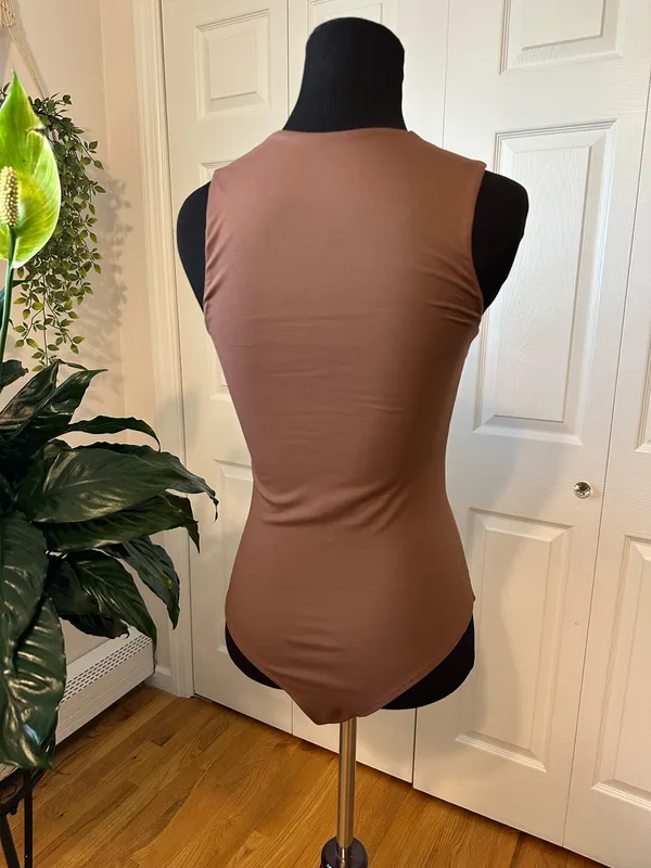 REORIA Butsmooth® Women’s Sexy Sleeveless Square Neck Double Lined Basic Bodysuit Tank Tops - Image 4