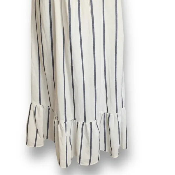 Melloday Embroidered Floral‎ Striped Sundress Ruffle Hem Strapless Boho Summer - Image 4
