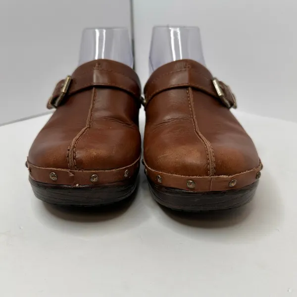 ABEO Fay Leather Clogs Mules Comfort Shoe Arch Support Womens Size 7.5 Brown - Image 3
