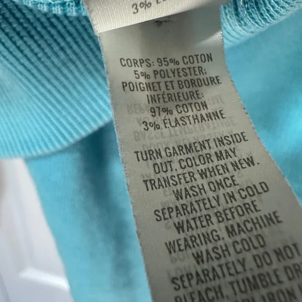 OFFLINE by Aerie Sweatshirt Throwback Snap Fleece XS Blue Henley Got Water Crop - Image 4