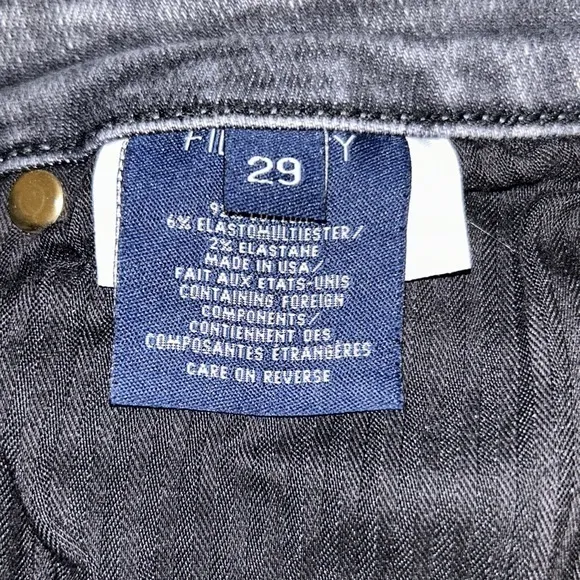 Fidelity Denim Juniper Crop Flare Stretch Jeans in Surfire Gray Raw Hem Size‎ 29 - Image 8