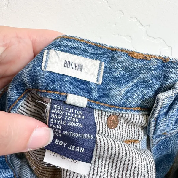 Madewell | The High-Rise Slim Boyjean Oversized‎ Fit in Elkhart Wash, size 25 - Image 7