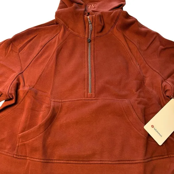 Lululemon Women’s M/L Scuba Oversized Half Zip Hoodie Date Brown Comfy‎ Cozy New - Image 7