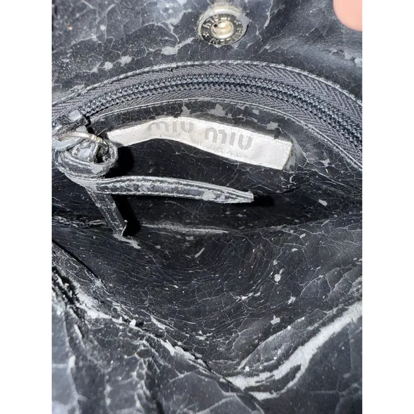 Vintage Miu Miu Hand Bag Black Sequins‎ See Photos G - Image 3
