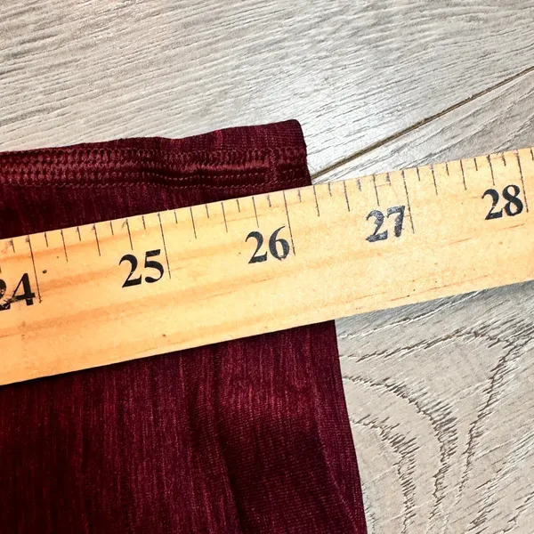 Alphalete Revival‎ High Waisted Ribbed Leggings Burgundy Size Medium Workout - Image 6