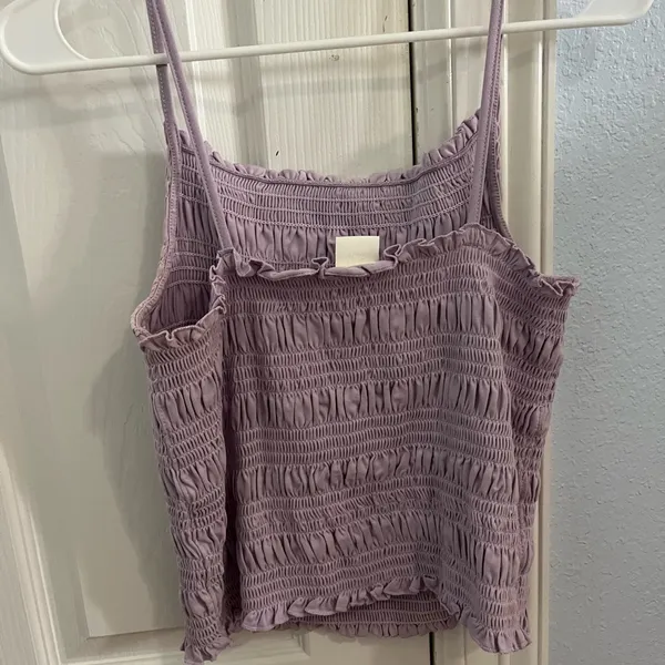 H&M Purple Smocked Ruffled Camisole - Image 2