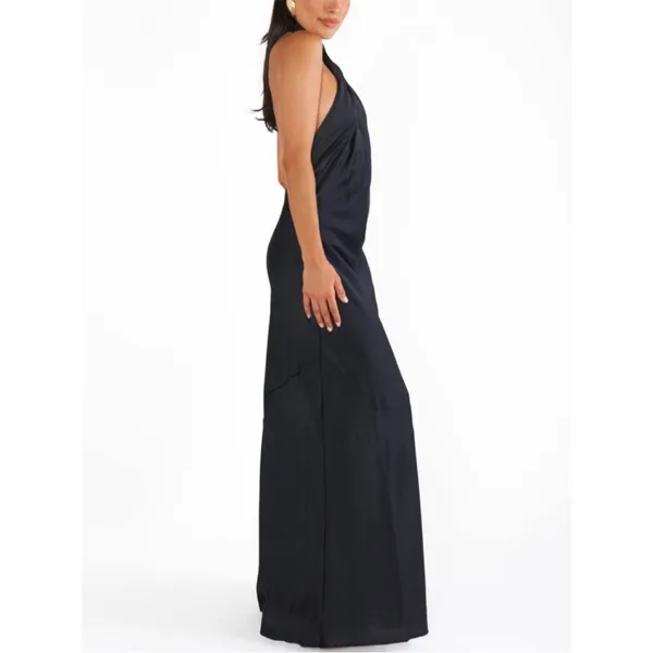 Show Me Your MuMu Black Halter Maxi Dress - Image 6