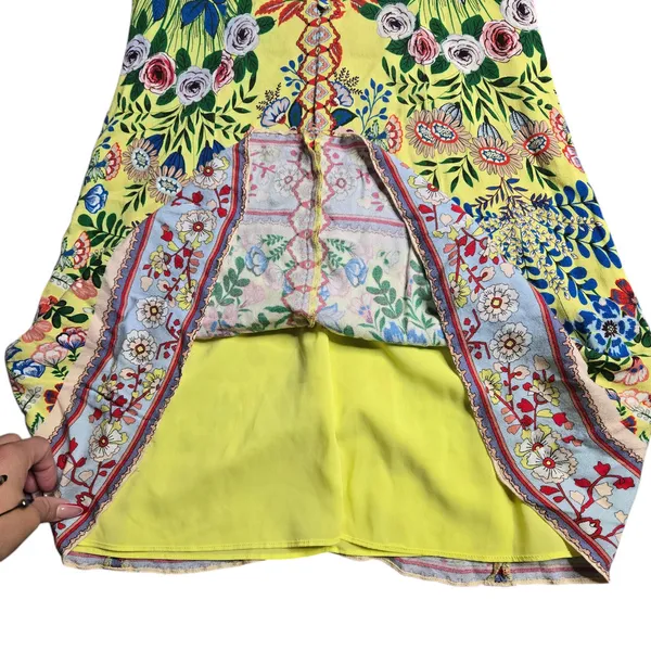 Alice + Olivia Hadley Button Front Dress in‎ Wildflower Daffodil Size: 2 - Image 4
