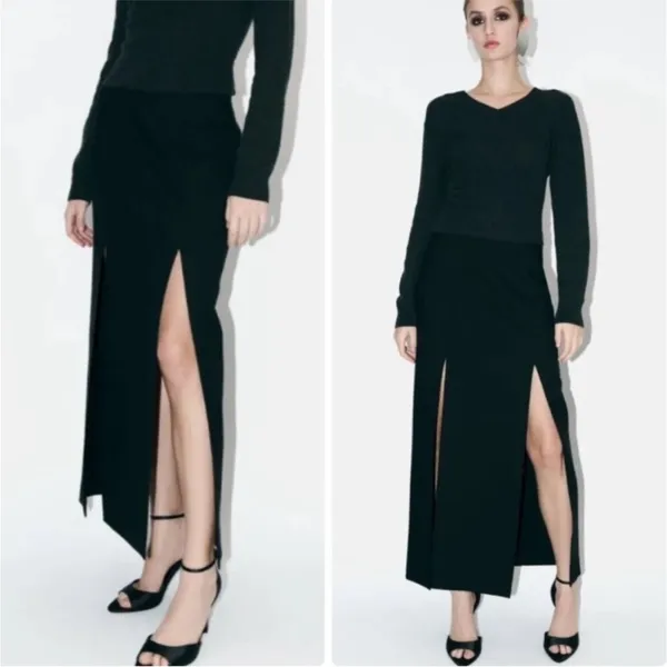 MWT Zara Elegant Black Women's Skirt Size M - Image 2