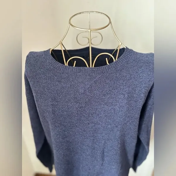 American Eagle Outfitters Crewneck Sweater Navy Size Small 55% Cotton - Image 9