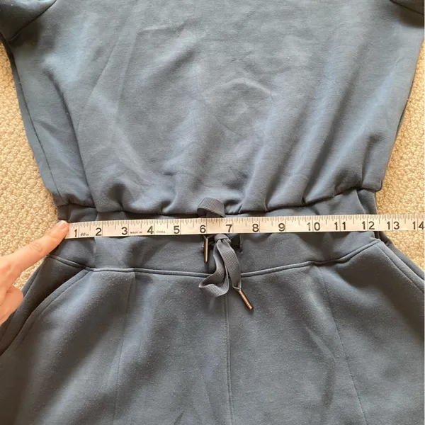 Spanx Airluxe Romper Short Romper Blue Size Small Short Sleeve Shorts GUC - Image 8