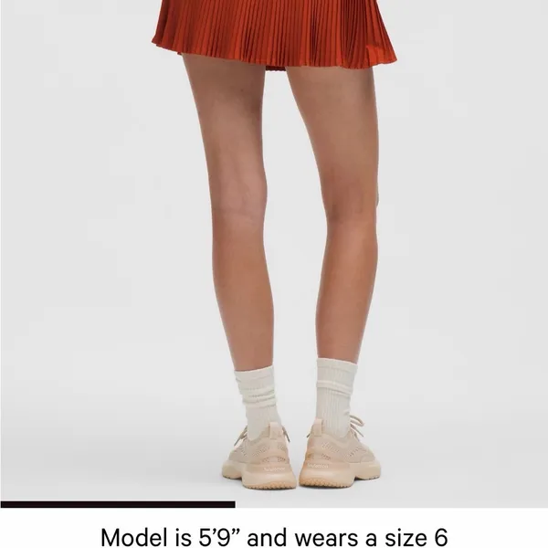 Rust Pleated Mini Skirt - Image 2
